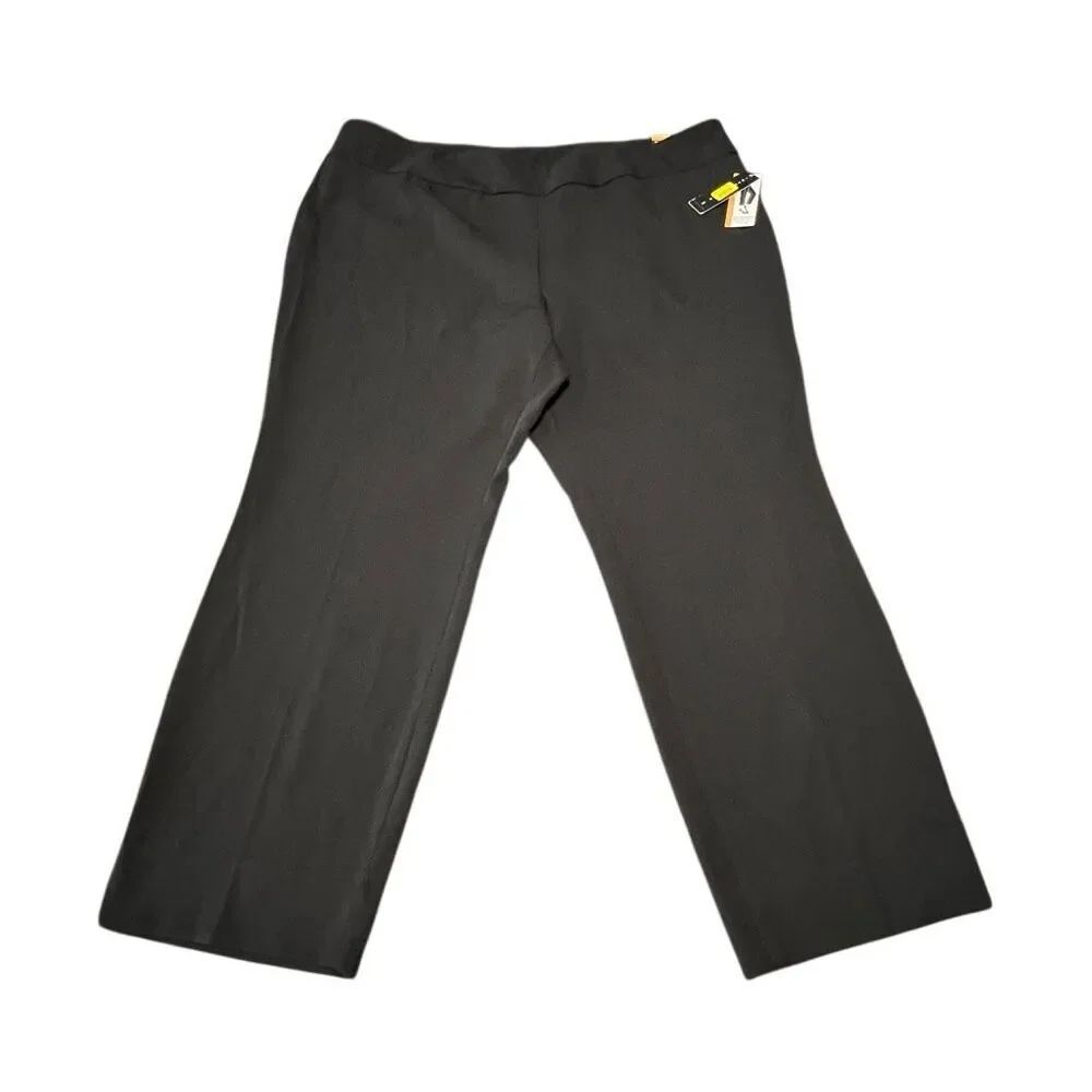 Investments Women's The Park Avenue Fit Classic Ankle Pants Black Sz 24W NWT